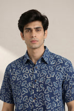 Organic Rhythm Ajrakh Indigo Shirt